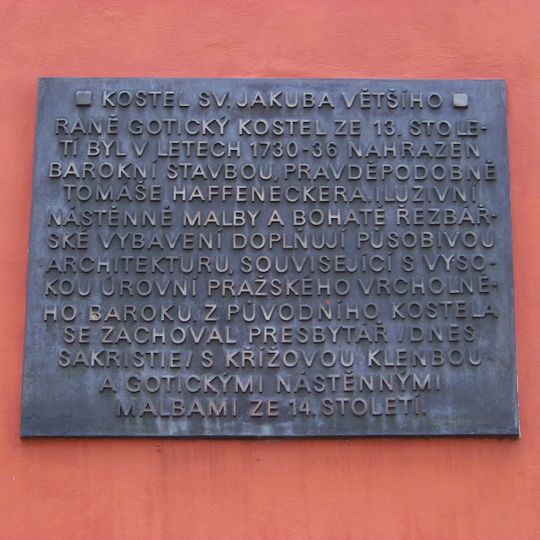 Plaque on Church of Saint James the Greater