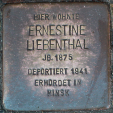 Stolperstein à la mémoire d’Ernestine Liebenthal