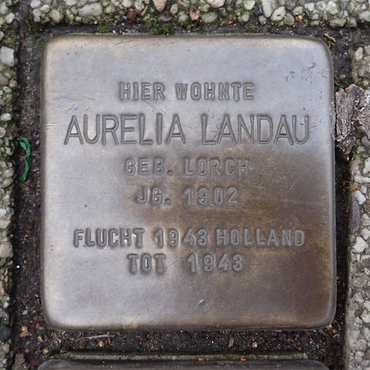 Stolperstein dedicated to Aurelia Landau