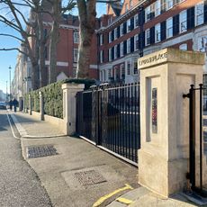 Low Wall With Four Piers To Lygon Place