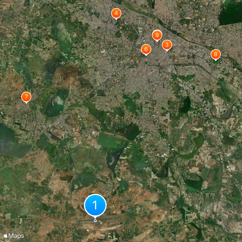 Madurai International Airport Map