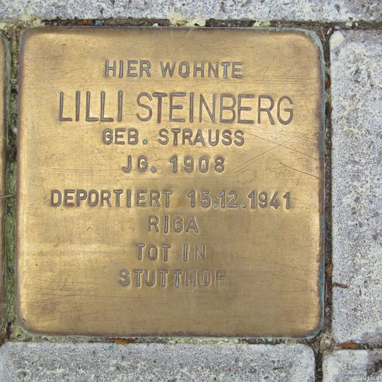 Stolperstein dedicated to Lilli Steinberg