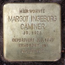 Stolperstein à la mémoire de Margot Ingeborg Caminer