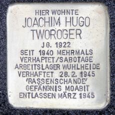 Stolperstein dedicated to Joachim Hugo Tworoger