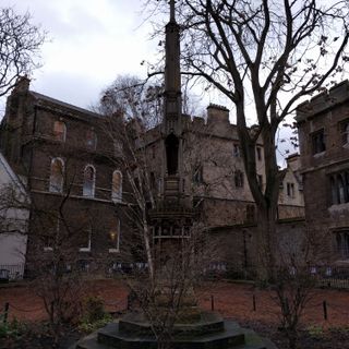 Cross In The Churchyard Of The Destroyed Church Of All Saints