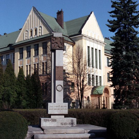 World Wars memorial at Tyršovo náměstí in Česká Třebová