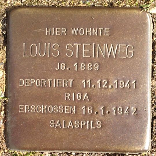 Stolperstein en memoria de Louis Steinweg
