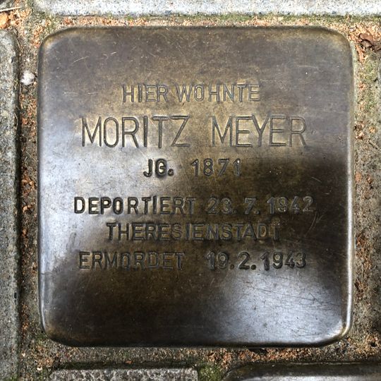 Stolperstein en memoria de Moritz Meyer