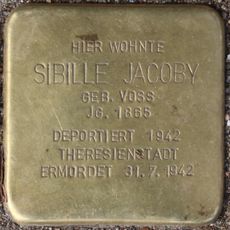 Stolperstein dedicated to Sibille Jacoby