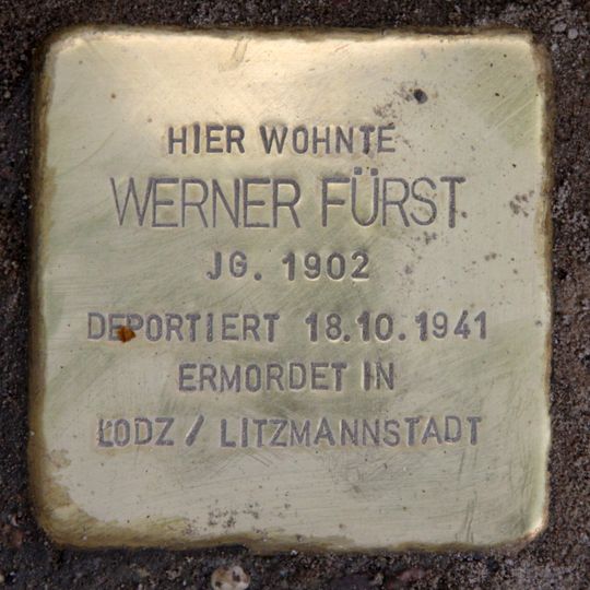 Stolperstein dedicated to Werner Fürst