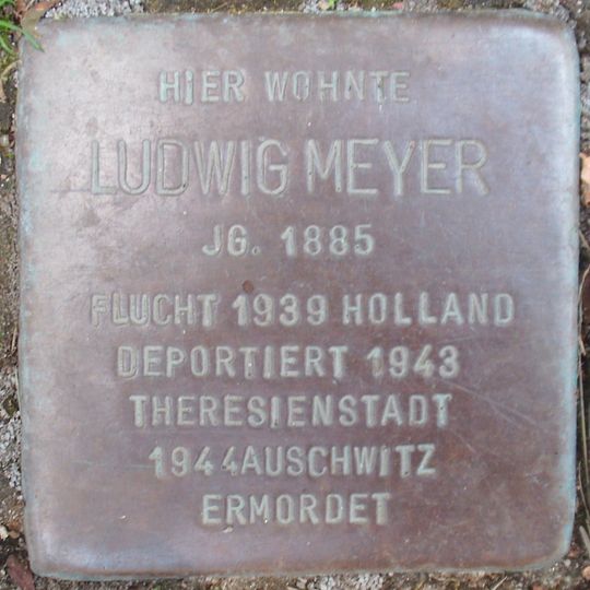 Stolperstein dedicated to Ludwig Meyer