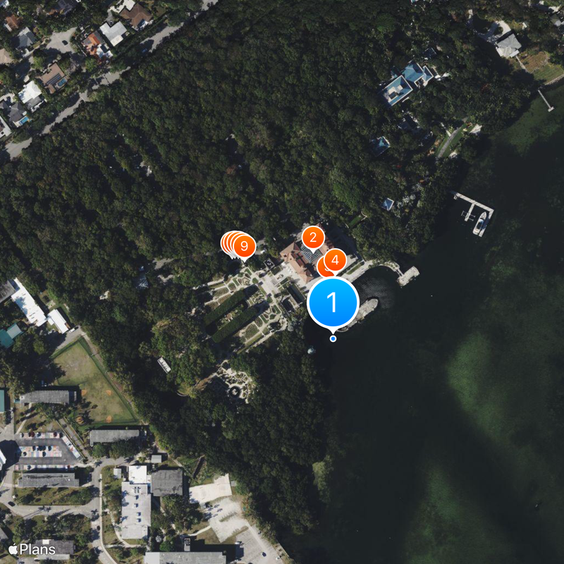 Vizcaya Museum and Gardens Map