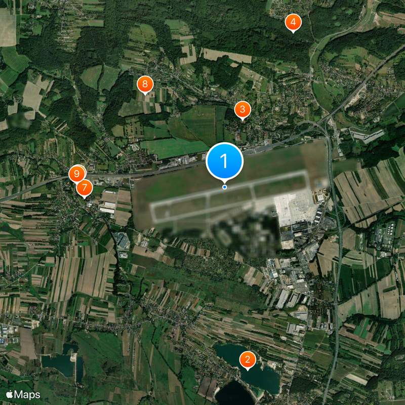 John Paul II International Airport Kraków-Balice Map