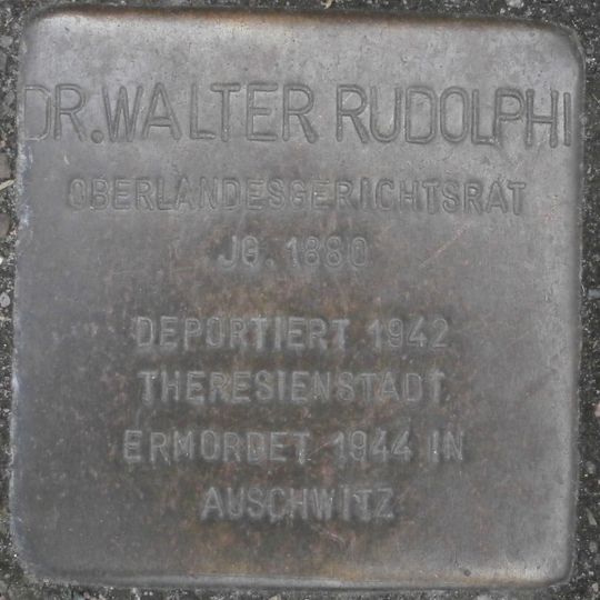 Stolperstein em memória de Walter Rudolphi