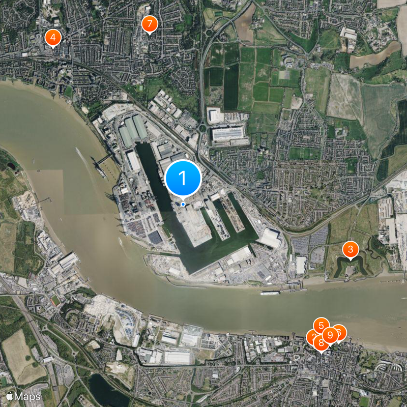 Port of Tilbury Map