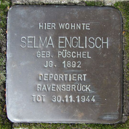 Stolperstein dedicated to Selma Englisch