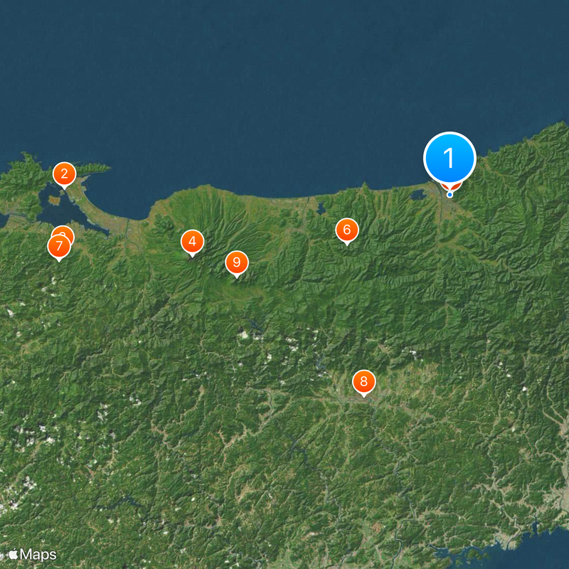 Préfecture de Tottori Carte