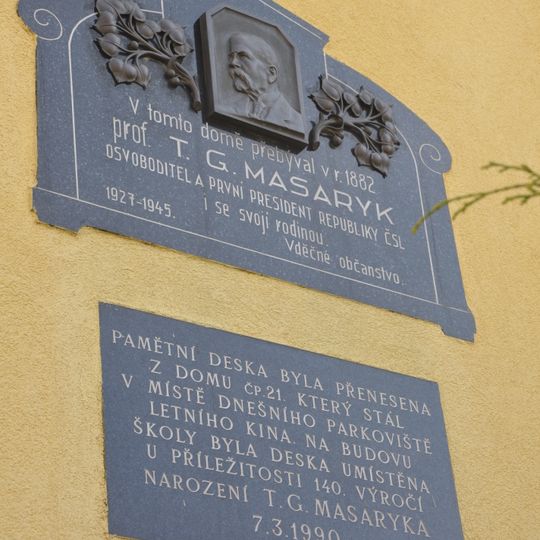 Pamětní deska T. G. Masaryka