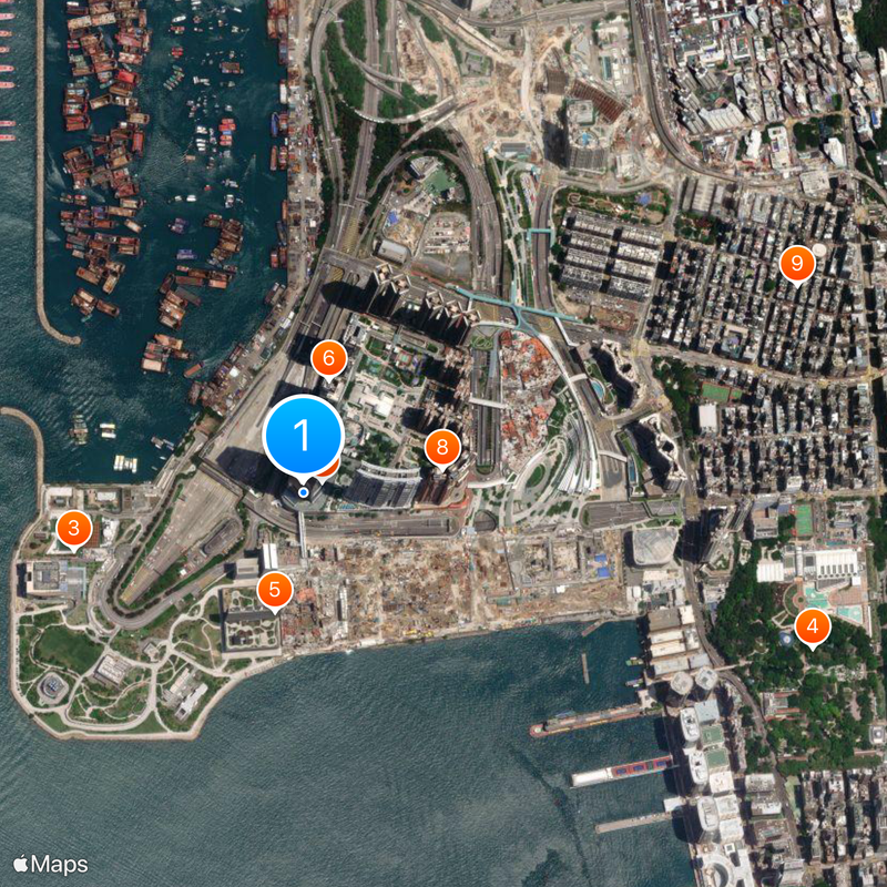 The Ritz-Carlton, Hong Kong Map