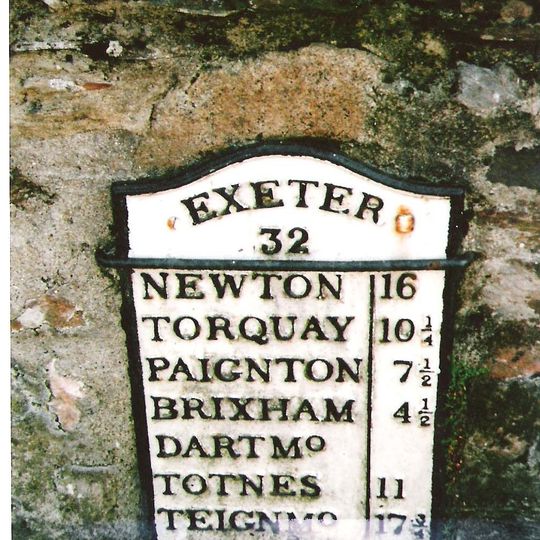 Milestone, Brixham Road, opp. bus stop where Lower Contour Road joins at a banjo