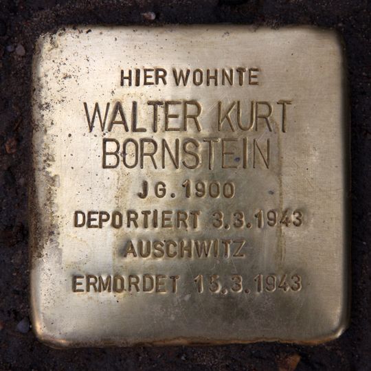Stolperstein dedicated to Walter Kurt Bornstein
