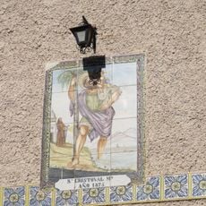 Ceramic panel of Saint Christopher