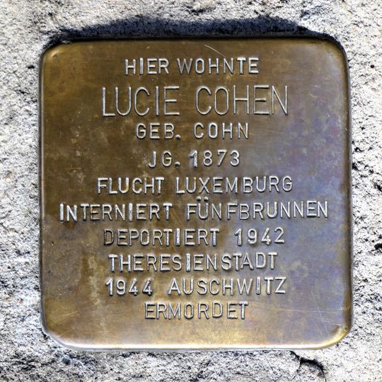 Stolperstein en memoria de Lucie Cohen