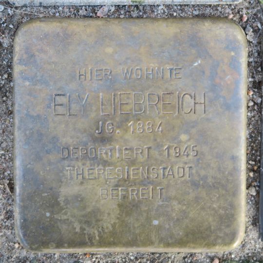 Stolperstein dedicated to Ely Liebreich