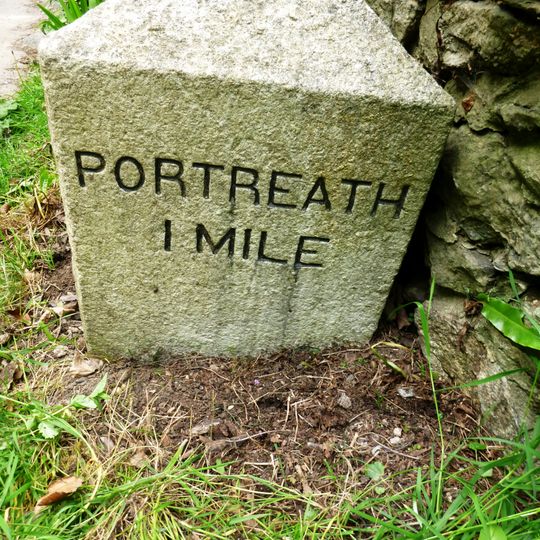 Milepost Beside Woodland Cottage