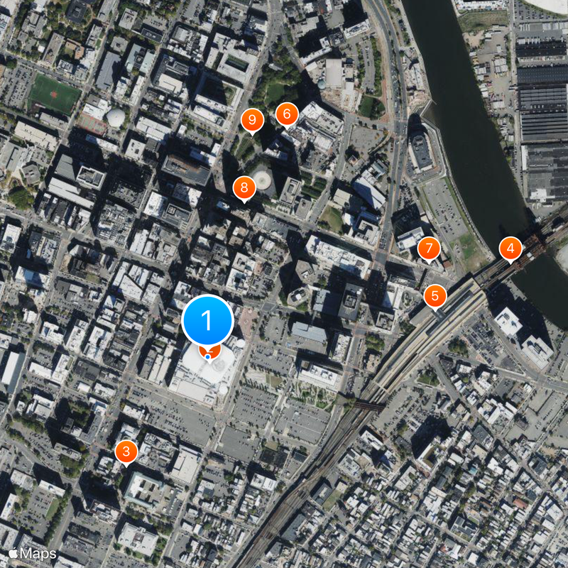 Prudential Center Mapa