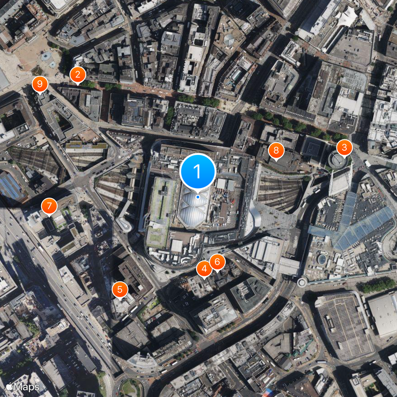 Birmingham New Street railway station Map