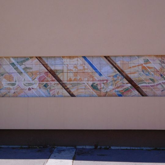 Ceramic mosaic "Trutnov" in Mládežnická street