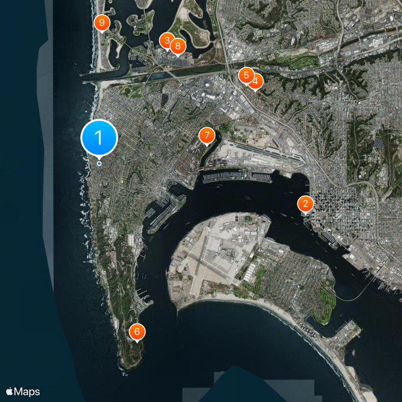 Sunset Cliffs Map
