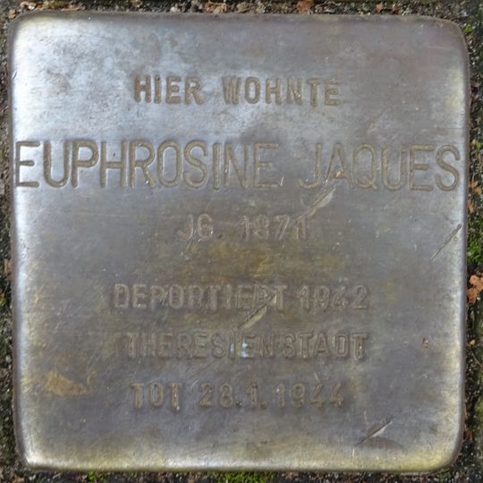 Stolperstein en memoria de Euphrosine Jaques