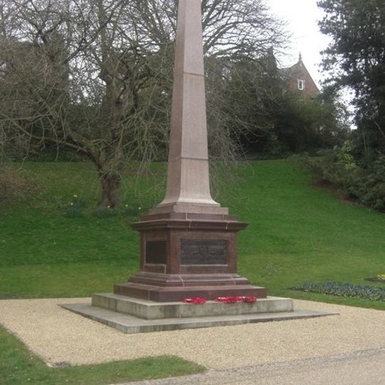 Boer War Memorial, Approximately 75 Metres South Of Overleigh House