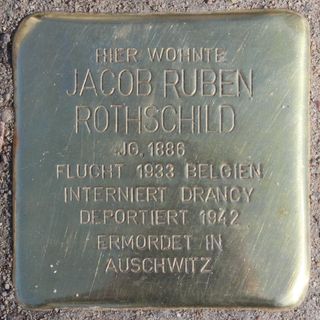 Stolperstein dedicated to Jacob Ruben Rothschild