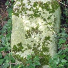 Milestone, S of Tonwell beside footpath on track of old road E of A602