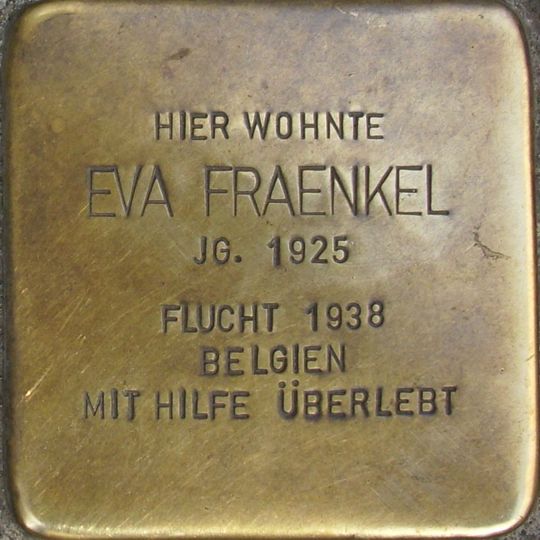 Stolperstein à la mémoire d’Eva Fraenkel