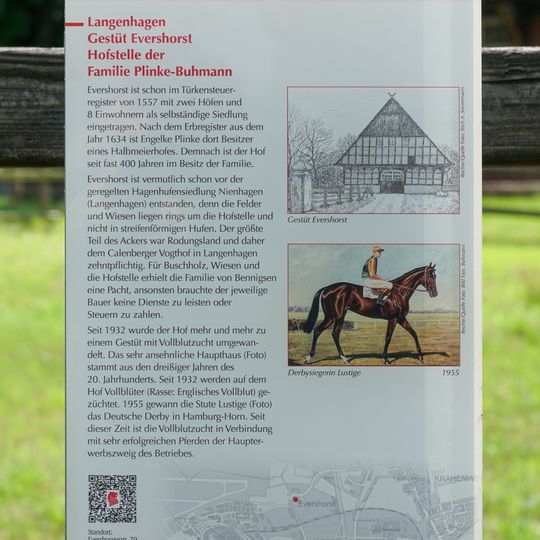 GLIEM Tafel 17 Gestüt Evershorst, Hofstelle der Familie Plinke-Buhmann