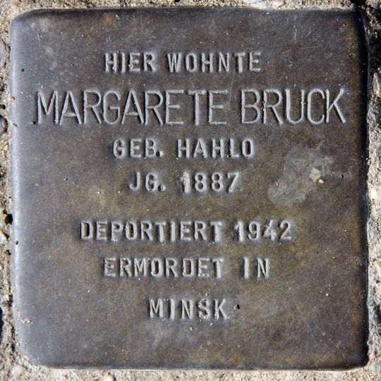 Stolperstein en memoria de Margarete Bruck