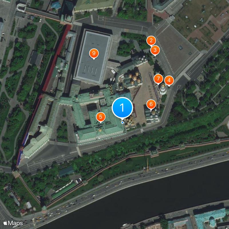 Cathédrale de l'Annonciation de Moscou Carte