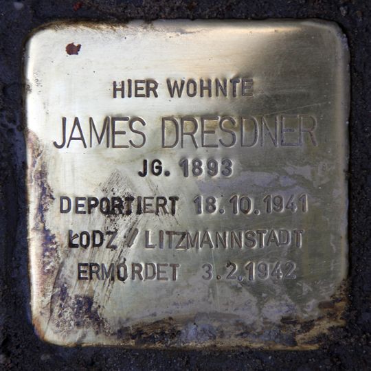 Stolperstein en memoria de James Dresdner