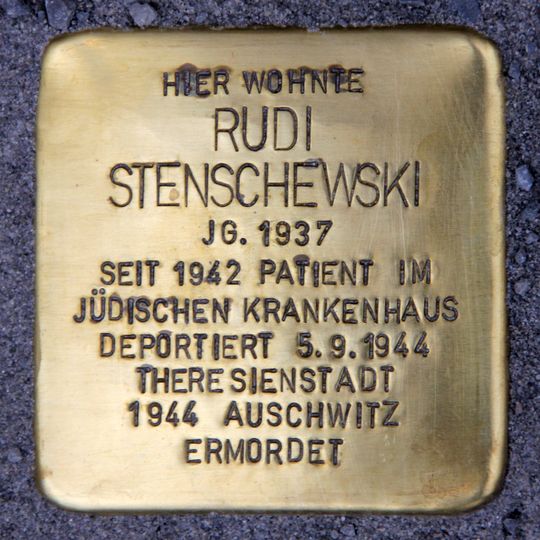 Stolperstein für Rudi Stenschewski