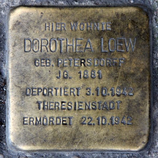Stolperstein en memoria de Dorothea Loew
