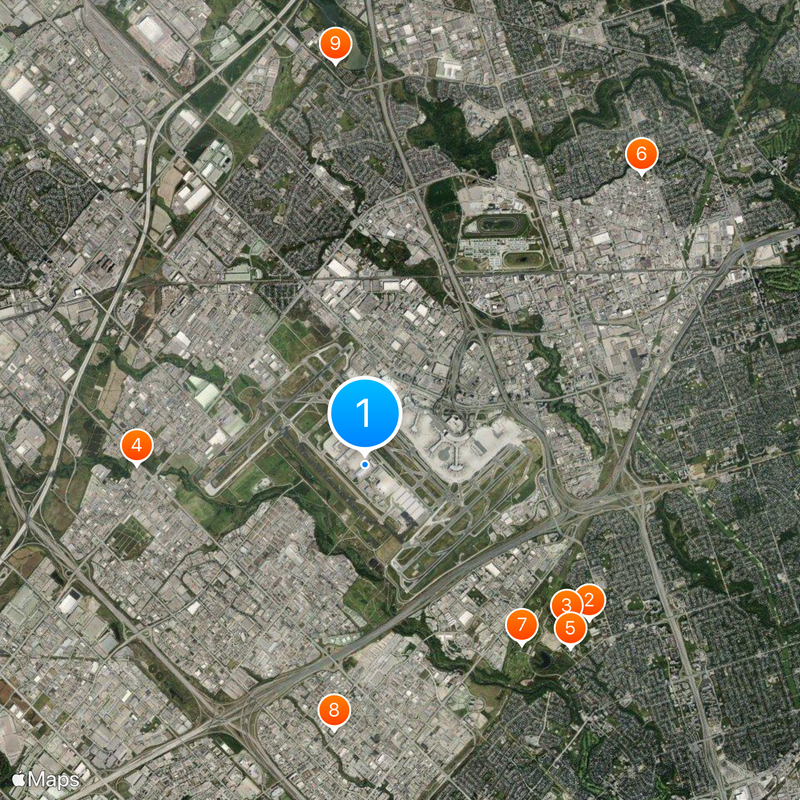 Toronto Pearson International Airport Map