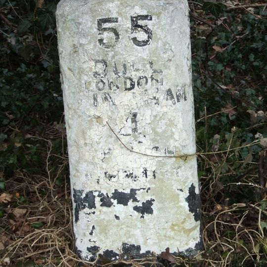 Milestone To South East Of Lower Hare Park Farm At Ngr 596 593