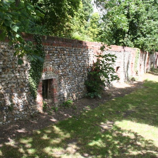 Wall to the west of Brook House