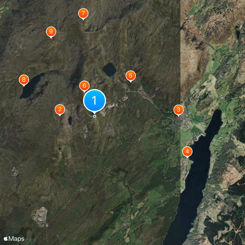 Old Man of Coniston Map