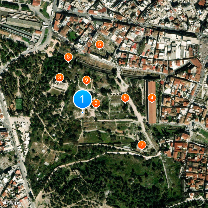 Ancient Agora of Athens Mapa