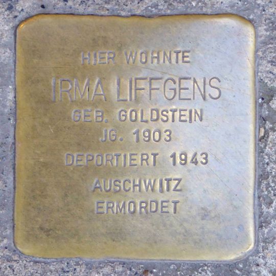 Stolperstein en memoria de Irma Liffgens